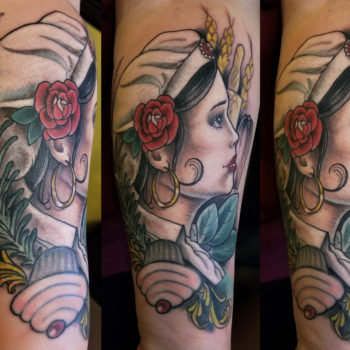 Lady Head Tattoo by George Brown