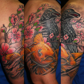 Koi Raven Tattoo by George Brown
