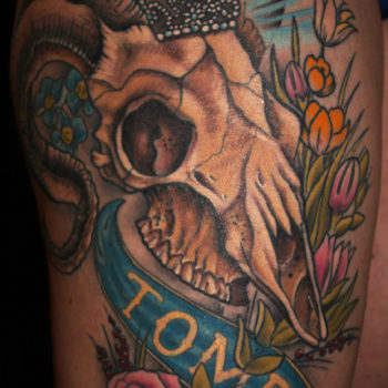 Animal Skull Tattoo by George Brown