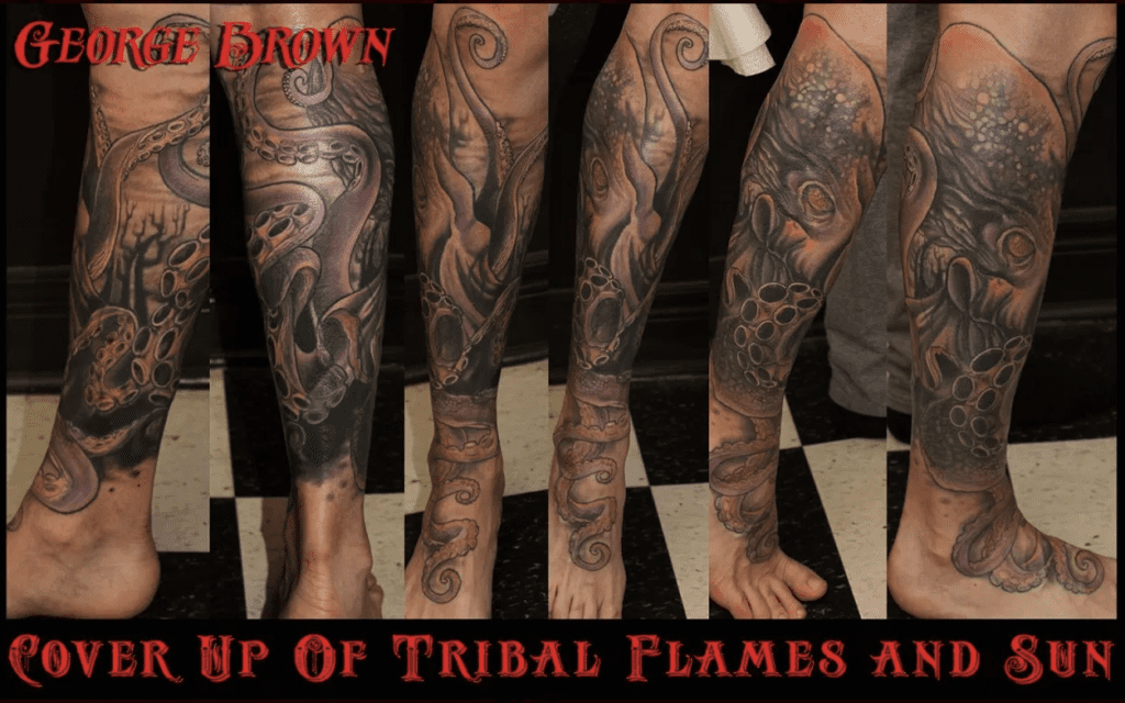 Cover up tattoo by George Brown