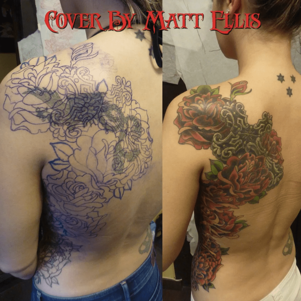 Cover up tattoo by Matt Ellis 2